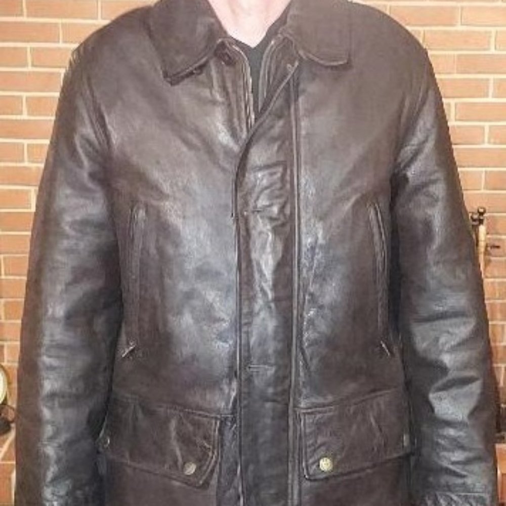 Mens Heavy Banana Republic Cabinwear Leather Jacket Size S